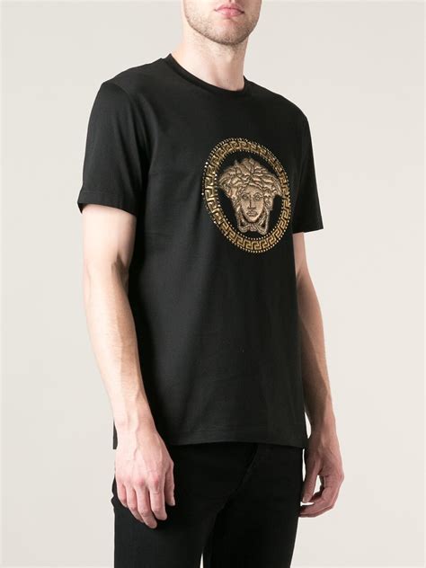 versace black medusa t shirt|versace look alike shirts.